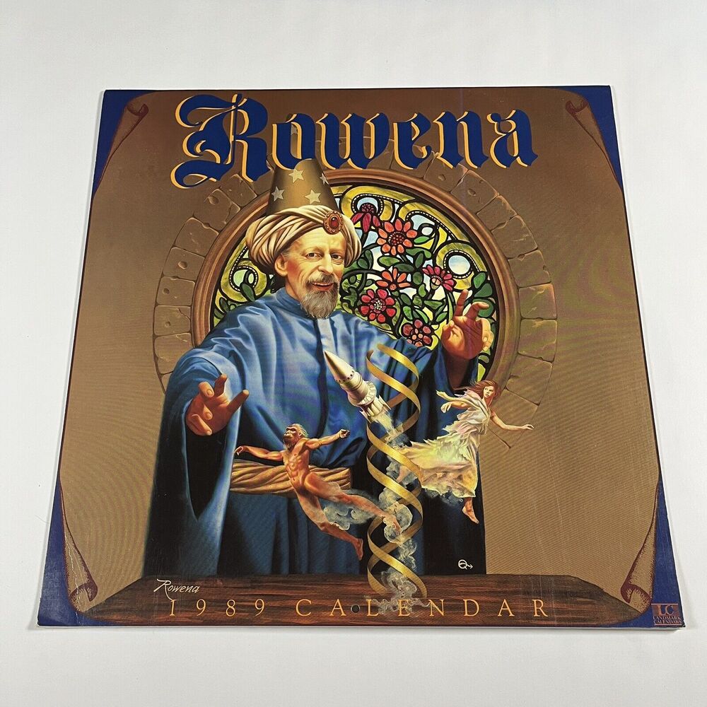 1989 Rowena Morrill Wall Calendar Fantasy Sci-Fi Art Theodore Sturgeon Unused